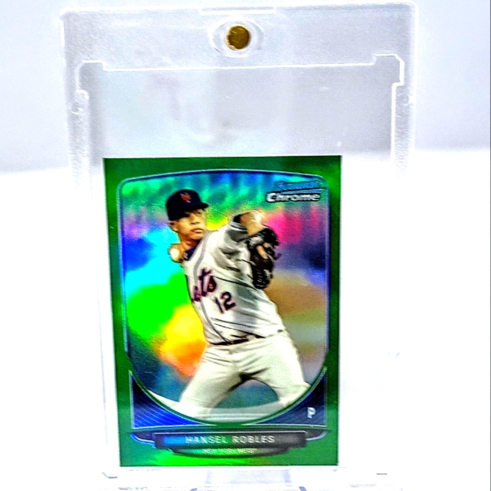 SP 20/75 #225 Hansel Robles Bowman Chrome Mini Green Refractor 2013